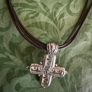 Brighton Silver Cross Necklace